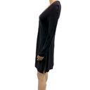 Alfani  Black Knit V Neck Button Down Cardigan Duster Tunic Long Sleeve Womens S Photo 1