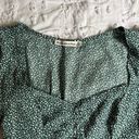 Abercrombie & Fitch XS Green and White Floral Long Sleeve Blouse With Buttons Photo 0