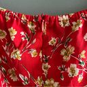 Pretty Little Thing  Red Ditsy Floral Bow Mini Dress Photo 8