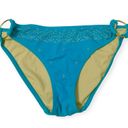 Victoria's Secret  Blue Gold Stud String Tie Bikini Swimsuit Y2K Sexy Size Small 2006 2007 Embellished Adjustable  Photo 3