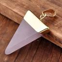 NEW!! Pale Pink Triangle Pendant Photo 0