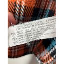 ZARA  Orange Plaid Shacket Thick Flannel Shirt Sz Medium Button Up Photo 4