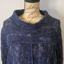 Free People Blue Nightingale boucle knit oversized swing sweater M Photo 3