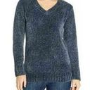 Orvis  Sweater Womens S Blue Chenille Ribbed Knit TunicPullover Soft Coastal Cozy Photo 0