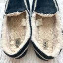 UGG Hailey Suede Moccasin Loafers Slip On Womens Size 8 Slippers Black Sheepskin Photo 9