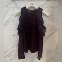 Alexis  Millie Lace Cold-Shoulder Top in Burgundy Photo 7