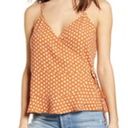 Leith  | camel brown polka dot wrap tank Photo 1