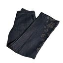 St. John  Couture Embellished Straight- Leg Denim Jeans Rhinestones Mid-Rise Sz 8 Photo 0