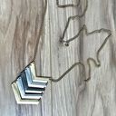 Madewell  | Gold Silver Gunmetal Chevron Pendant Necklace Photo 0