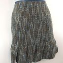 Petal Allen Schwartz Women's Tweed Straight Skirt Blue  Hem Pencil‎ Size 6 Photo 3