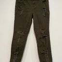 Hunter Silver Crush  Green Distressed Jeans Size 5/6 Photo 0