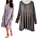 Free People NWOT Rory Oversized Tiered Long Sleeve Scoop Neck Midi Tunic XS Photo 1