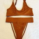 Free People  Farrah Dylan Bikini Two Piece Swimsuit SET Honey Ginger Size Medium Photo 1