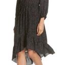 Joie  Alithea Polka Dot Heart Print Blouson A-line Midi Dress Asymmetrical Photo 0