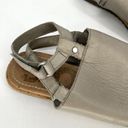 Sorel  Ella Mule Ankle Strappy Roman Sandal Grey Beige Leather Women’s Size 7.5 Photo 2