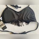 Relleciga  Women’s Tassel Bandeau Black Bikini Top 
Size S‎ Photo 7