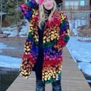 Farm Rio EUC  RARE Rainbow Leopard Fleece Duster oversized Size XS Retails $245 Photo 0