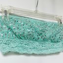 Victoria's Secret VS PINK Turquoise Sequin Lace Bandeau Photo 1