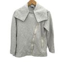 Ruby A  Womens Heather Asymmetric Zip Long Sleeve Cotton Blend Sweatshirt Gray 1 Photo 0