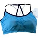 Splendid  studio women's blue color block sports bra size XL NEW Photo 0