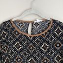 THML  Anthropologie Top Boho Flair Sleeve Geometric Jacquard Size Medium Photo 1