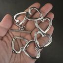 Monet  Open Heart Link Statement Bracelet SIlver Tone Toggle Cuff Boho Chic Chunk Photo 3