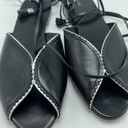 The Row  Charlotte leather flat sandal tie up black size 10 / 40 Photo 6