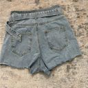 Kittenish Blue Jean Shorts with Belt Size S Photo 2