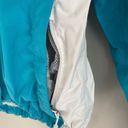 The North Face Womens HyVent Rain Jacket Blue Hooded Size Small Drawstring Waist Photo 4