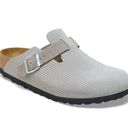 Birkenstock Boston Suede Embossed Clogs Photo 6