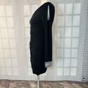 City Triangles  Black Ruched Bodycon One Shoulder Mini Dress Size S Photo 3