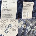 American Eagle AEO  Chill Blue Paisley Floral Reversible Puffer Jacket Size M Photo 11