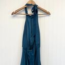 Yumi Kim NEW  Womens M High Demand Maxi Dress Ink Blue Halter Top Gown Photo 9