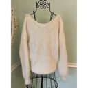 Hippie Rose  Mohair Like Twist Sweater Sz M White 2 Way fuzzy cropped plunge back Photo 1