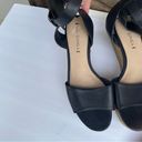 Via Spiga  Nemy Black Leather Ankle Strap Platform Espadrilles Sandals, 9 Photo 6