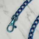 Hipp Blue Simple Basic Metal Chain Link Belt Size Large L Photo 1