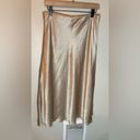 Nordstrom NWT  Bias Cut Satin Slip Skirt Ivory Size Medium Cream Photo 5