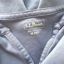 L.L.Bean  Short Sleeve Tee Shirt Split V Neck Cotton Purple Size Medium Petite Photo 5