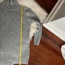 Pretty Little Thing Grey Cable Knit Sweater Long Turtleneck Cozy Photo 4