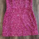 Retrofete Heather Sequin Dress in Hot Pink Strapless Mini Size Medium NWT Photo 7