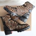 Christian Louboutin  Macademia Leopard-Print Calf Hair Snake Moto Combat Booties Photo 9