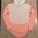 It’s Our Time  Pink and Cream Knit Sweater Hoodie with Lace Sides Size Small Photo 4