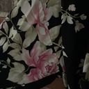 Oscar de la Renta VTG  Pink Label Black Large Format Floral Robe size S Photo 2