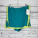 Blair  NWT Sz 26W Blue & Green Stripe 2 Pc. Bathing Suit Tankini Top & Swim Skirt Photo 3