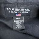 Polo  Ralph Lauren Hoodie Womens Medium Black Linen Cotton Blend Casual Preppy Photo 5