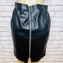 Cupcakes and Cashmere  Womens Black Zip Faux Leather Pencil Skirt Size 10 New Photo 1