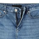 Uniqlo  SZ 4 Ankle Jeans High-Rise Medium Wash Pockets Zip-Fly Blue Frayed Hems Photo 2