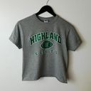 Russell Athletic  Highland Scots T Shirt Womens Gray S Small Graphic Tee Cropped Photo 5