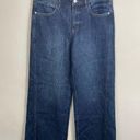 Pilcro Anthropologie Wide Leg Jeans Sz 28 Dark Wash Blue Denim Looser Fit Photo 0