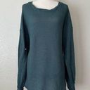 Umgee  Green Waffle Knit Oversized Sweater Photo 0